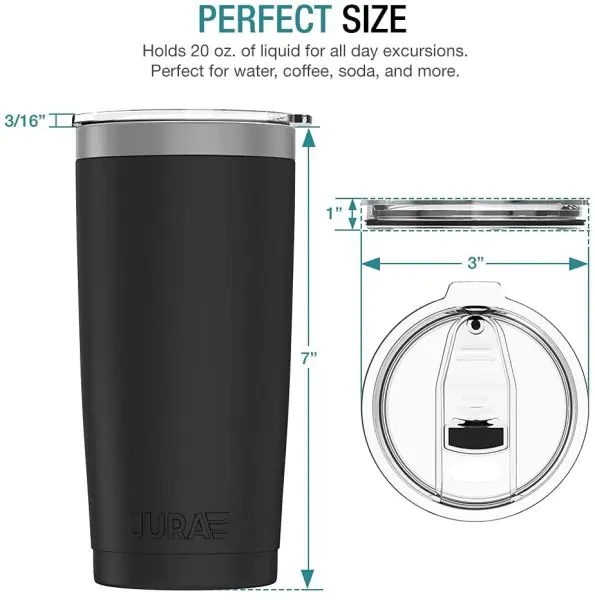 Juro Tumbler 20 oz Stainless Steel Vacuum Insulated Tumbler with Lids and  Straw [Travel Mug] Double Wall Water Coffee Cup for Home, Office, Outdoor  Works Great for Ice Drinks and Hot Beverage –