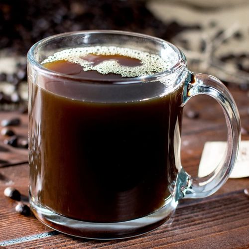LIBBEY CRYSTAL COFFEE MUG WARM BEVERAGE MUGS SET OF (13 OZ) (6)