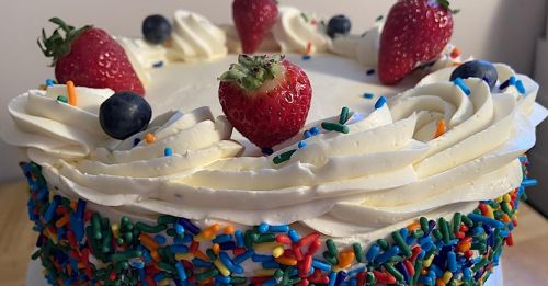 Virtual Birthday Funfetti 2 layer cake class